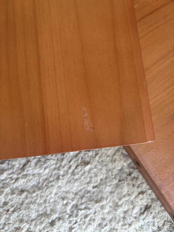 Water damage and missing wood
