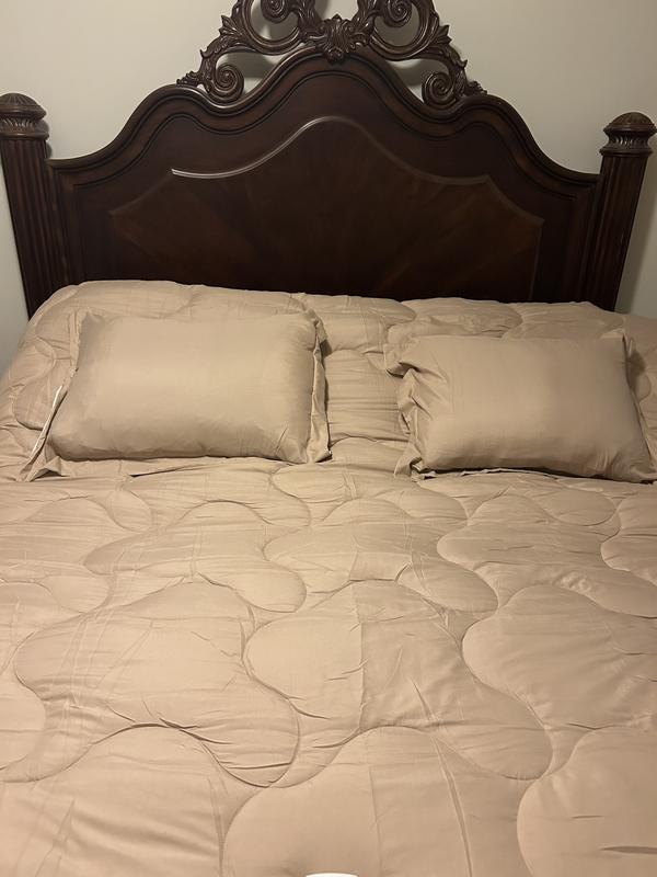 Unikome Lightweight Quilted Revesible Down Alternative Comforter Set 3 piece
