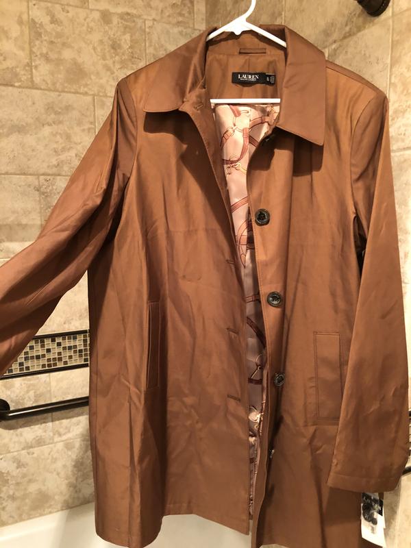 Lauren Ralph Lauren Womens Hooded A-Line Raincoat - Macy's