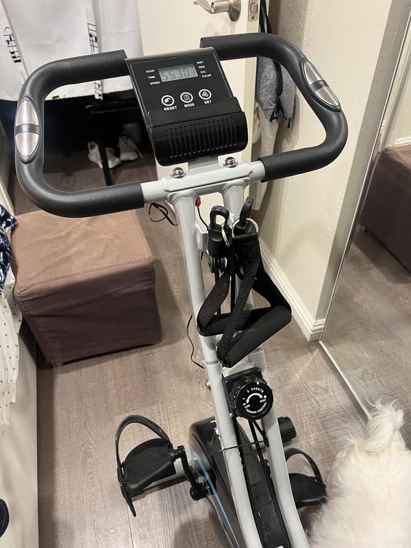 FED FITNESS 5-in-1 Magnetic Folding Exercise X-Bike, 6.6LB Flywheel ...