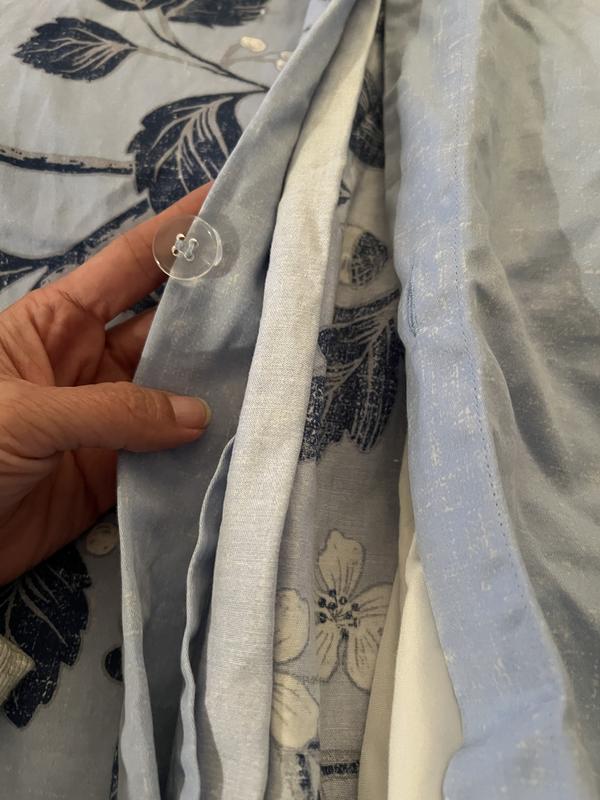 Button closure seems to be well sewn.