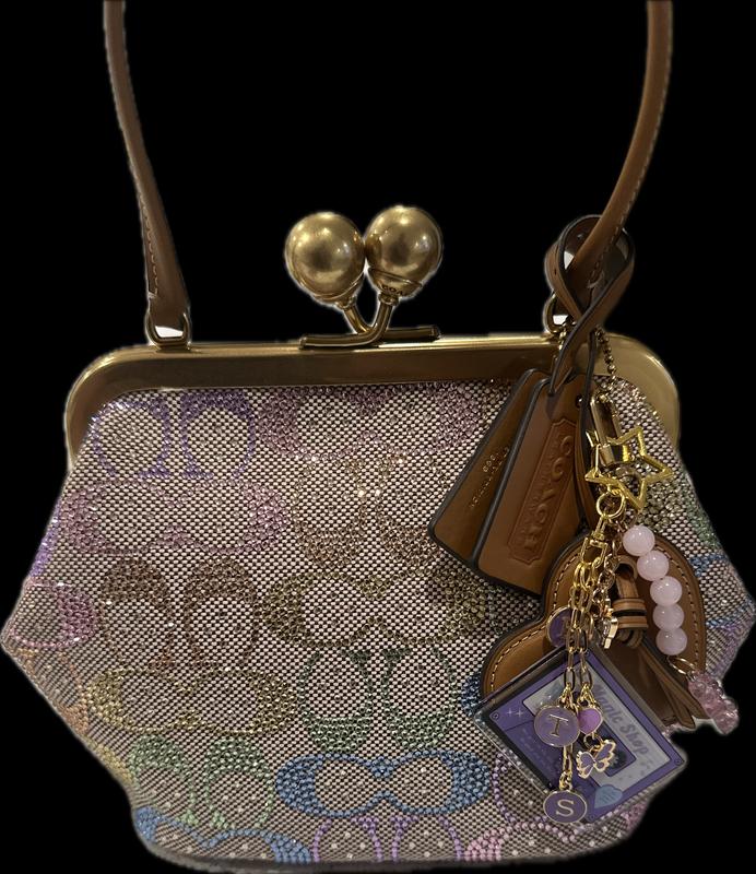 COACH Kisslock Frame Embellished Top Handle Bag | Bloomingdale's