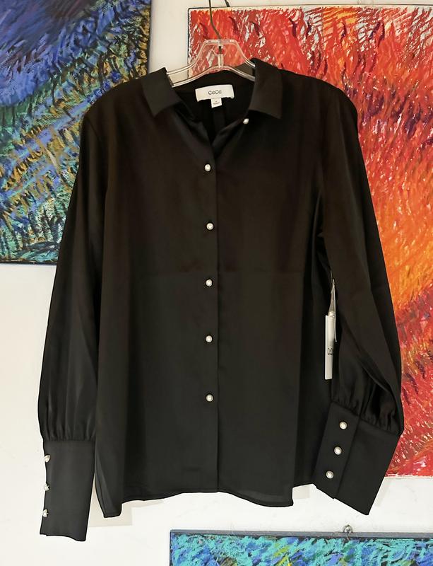【BB/新品】TWEED CLARISSE PEARL BUTTON TOPS Cerauno - Short Sleeve Faux Pearl Button Tweed Blazer | YesStyle