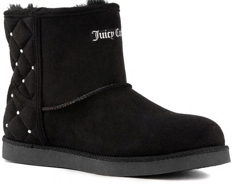 Rhinestone booties are super cute!