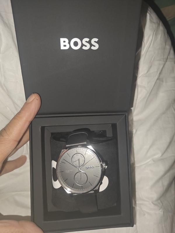 BOSS Orologio Uomo TYLER Al Quarzo Multifunzione - Quadrante Blu Raggio Di Sole, Cinturino Acciaio