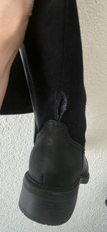 Clarks Maye Carly Stivali Alti Al Ginocchio Donna In Pelle Nera | Tacco Grosso E Cerniera, Colore: Nero, Taglia: 8 Wide