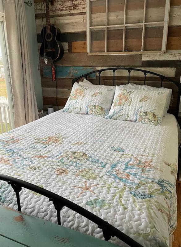 Topsail Quilt in home on Topsail Island