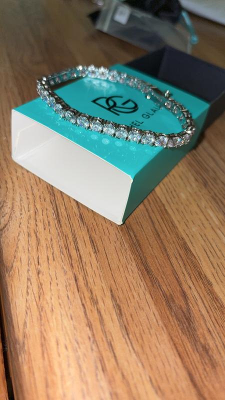 Classic White Gold Plated Cubic Zirconia 5MM Tennis Bracelet