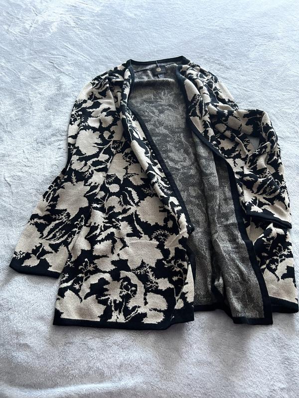 JM Collection Petite Floral-Print Open-Front Cardigan, Created for Macy ...
