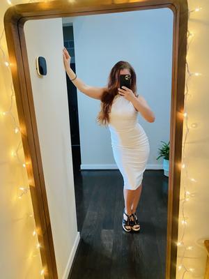 slim fit dress slacks Laura Halter Satin Gown / White | Meshki
