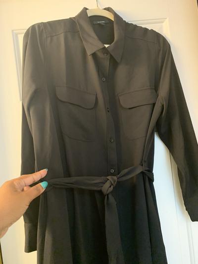 Too much material here makes it unflattering with the belt