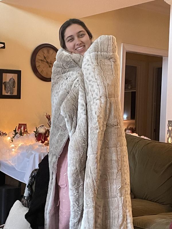 Christian Siriano 60 x 70 Snow Leopard Luxury Faux Fur Throw Macy s