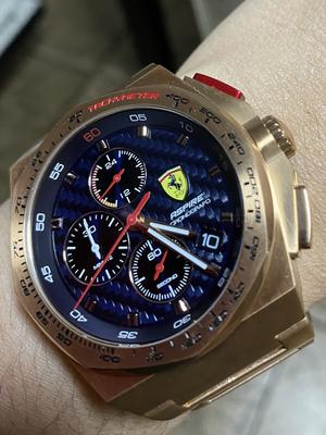 Ferrari Men's Chronograph Aspire Rose Gold-Tone Bracelet