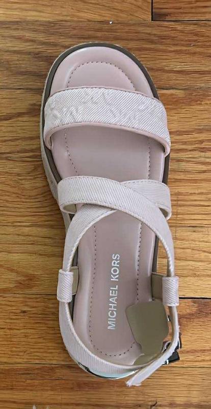 サンダル・ミュール MICHAEL MICHAEL KORS LYNN SANDALS Michael Kors MICHAEL Lynn Leather Buckled Espadrille Sandals