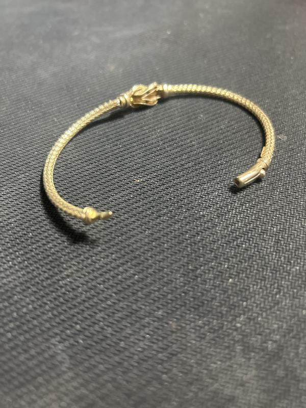 Diamond Interlocking Braided Bangle Bracelet (1/5 ct. t.w.) in 14k Gold-Plated Sterling Silver
