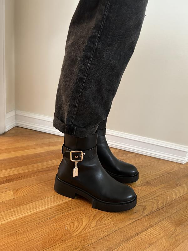 COACH Women's Lacey Buckled Lug Sole Engineer Boots - Macy's COACH Women's Lacey Buckled Lug Sole Engineer Boots - Macy's