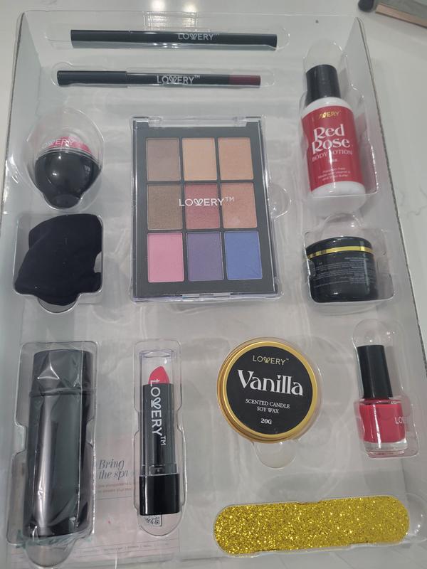 The box is set up like an advent calendar. Here are the contents.