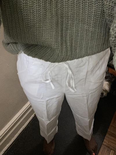 Great quality linen crop pant