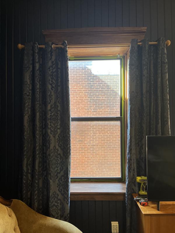 My window has southern exposure so very little light. Photo doesn’t do the curtains justice.