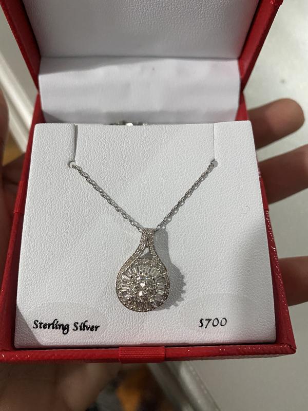 Macy s Diamond Baguette Cluster Pendant Necklace 1 2 ct. t.w. Macy s