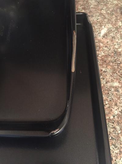 2 scratched and misshaped pans after one use