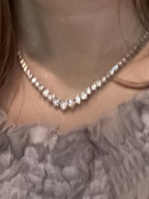 Diamond Graduated Tennis Necklace 5 ct. t.w. in 14K White Gold or 14k Yellow Gold Macy s