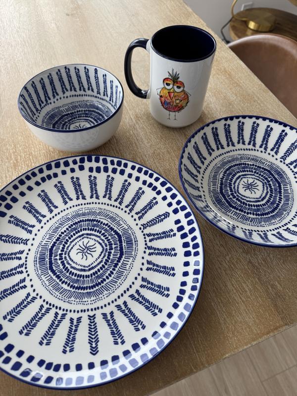 Haven Blue Mykonos 12 Pc. Dinnerware Set, Service for 4