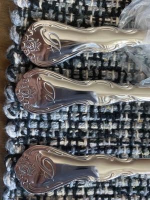 Riverridge Bouquet 46 Piece Monogrammed Flatware Set - R, Service for 8 ...