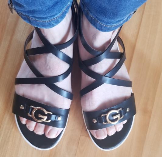 Front view of the sandal