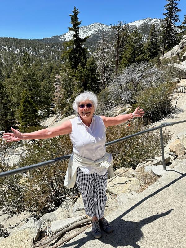 At the top of the hike at Mt. San Jacinto, Palm Springs.