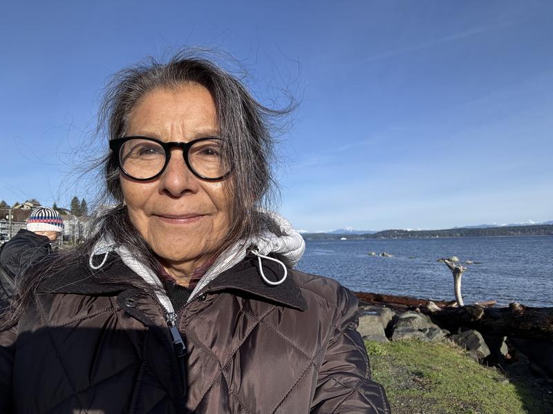 Out along the Pacific NW Coast wearing my jacket.