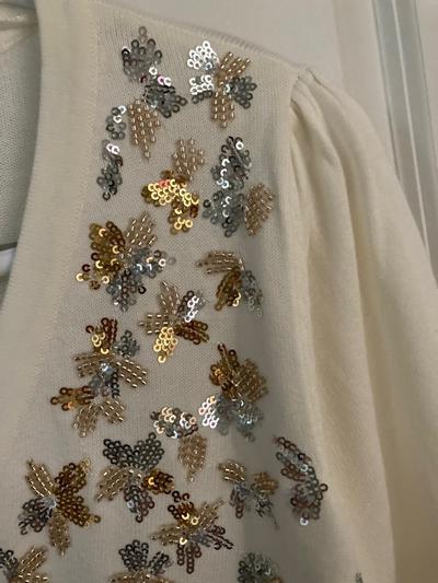 Silver and gold metallic snowflake embellishments