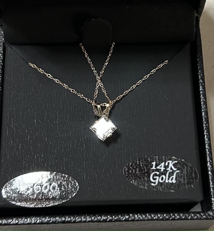 Gemstone 18 Pendant Necklace in 14k Gold