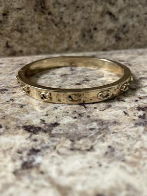 Signature C Hinged Bangle Bracelet