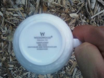 Label underside of basket beaker mug; Wedgwood