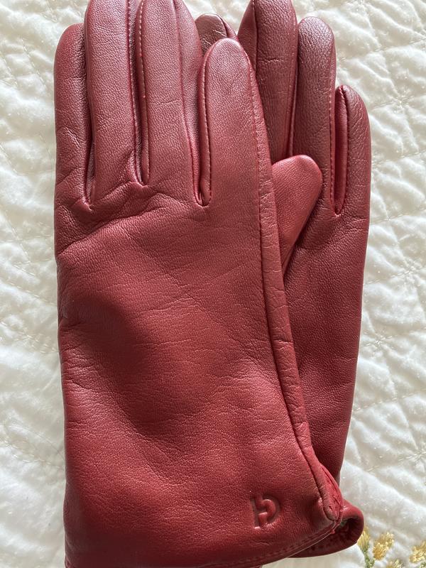 Leather Cashmere Blend Lined Basic Tech Tip Gloves