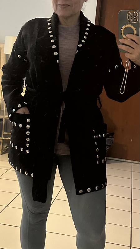 I love the sweater - not this look- I just tried it on as soon as I received it (in exercise clothing)!