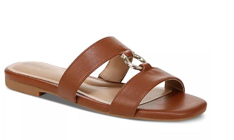 Summer go to slide in neutral brown/beige color way.