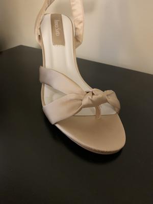 Franco Sarto Women's Oma Heeled Sandal - Basketweave Design With Adjustable Ankle Strap