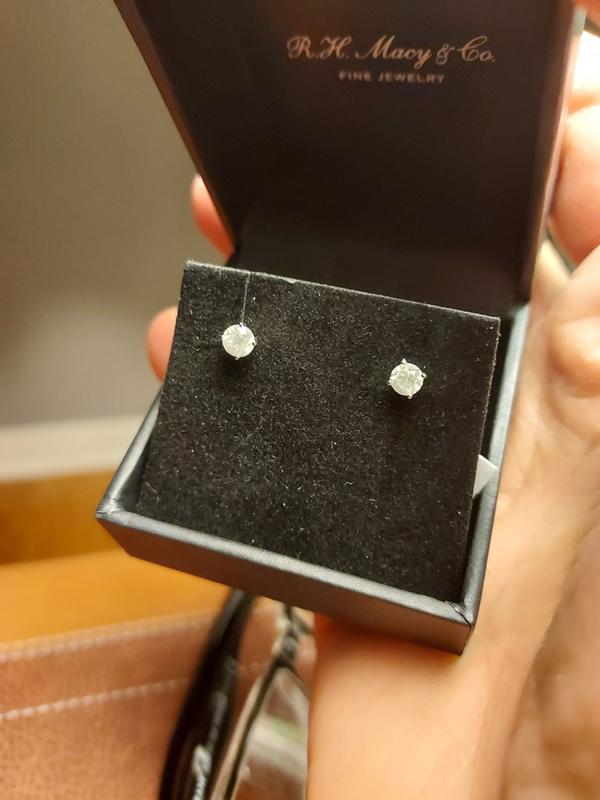 Diamond studs at macys outlet