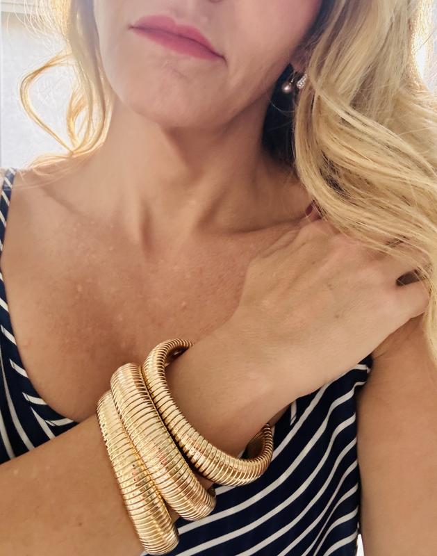 ETTIKA Golden Hour Flex Snake Chain Stretch Bracelet Set, 3 Pieces - Macy's