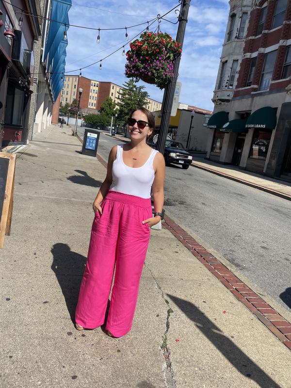 Front of linen pants