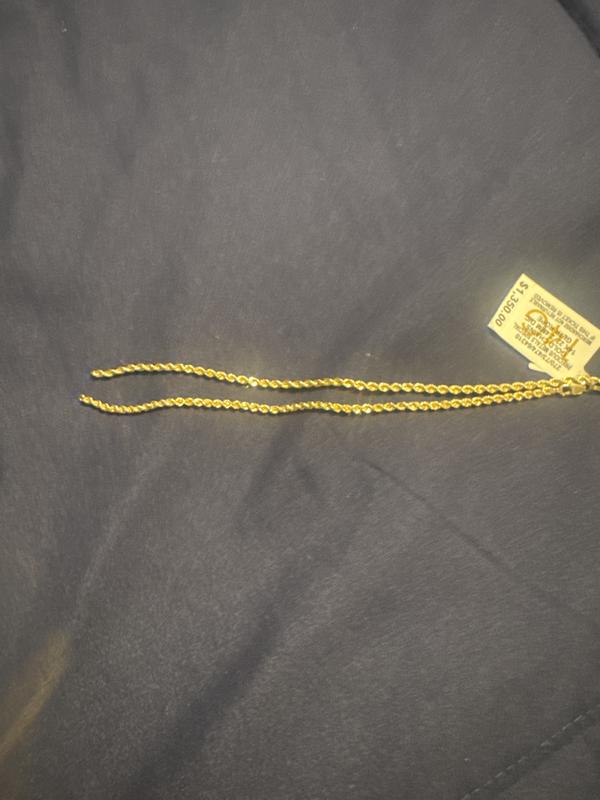 14k Gold Diamond-Cut Rope Chain 18" Necklace (2-1/2mm)