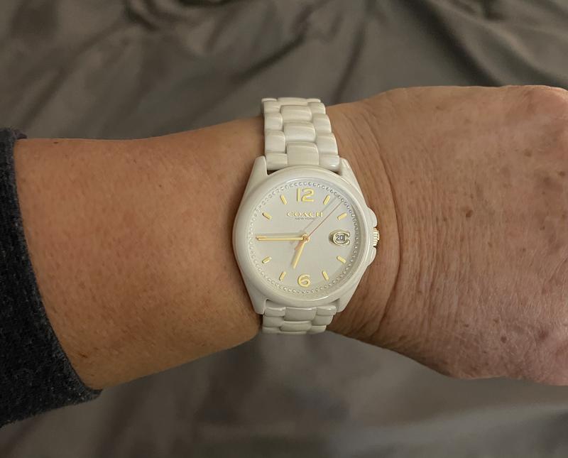 Fun white ceramic watch