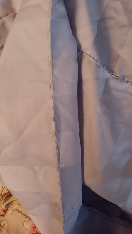 Photos of pillow cases that fell apart after just a few uses.