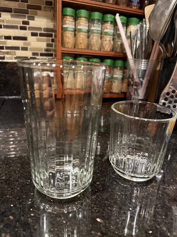 One tall and one short glass