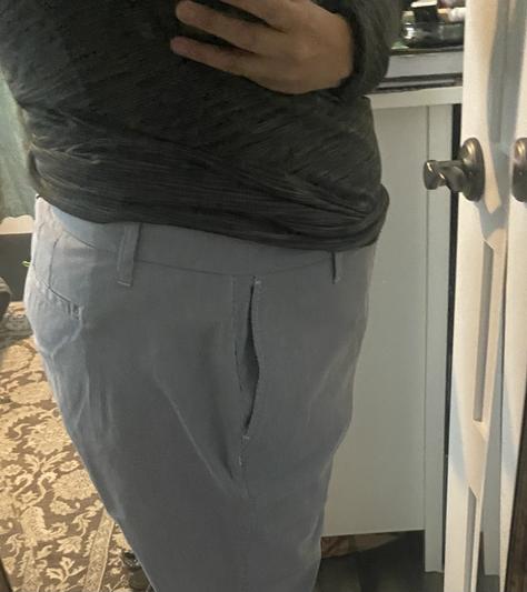 Barely could keep these pants up for photo.
