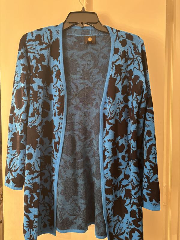 JM Collection Petite Floral-Print Open-Front Cardigan, Created for Macy ...