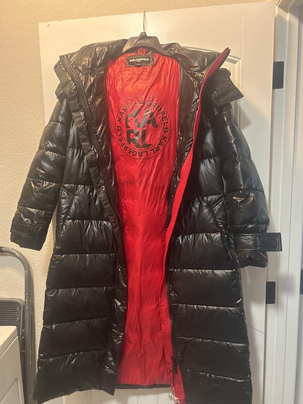 Notice Zipper, the sleeve wraps. Neck wraps and hood! I forgot to mention the inside is red.