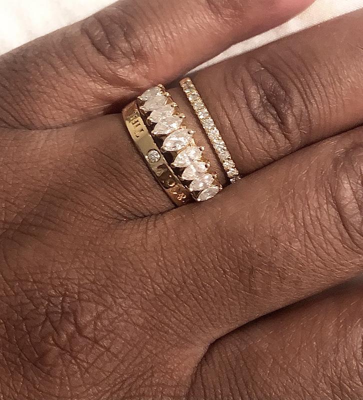 I added this to my 2 other wedding bands to complete my stack.